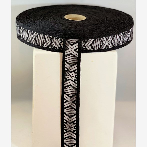 Reflexband svart, Leksandsband. 22mm. Pris per meter.