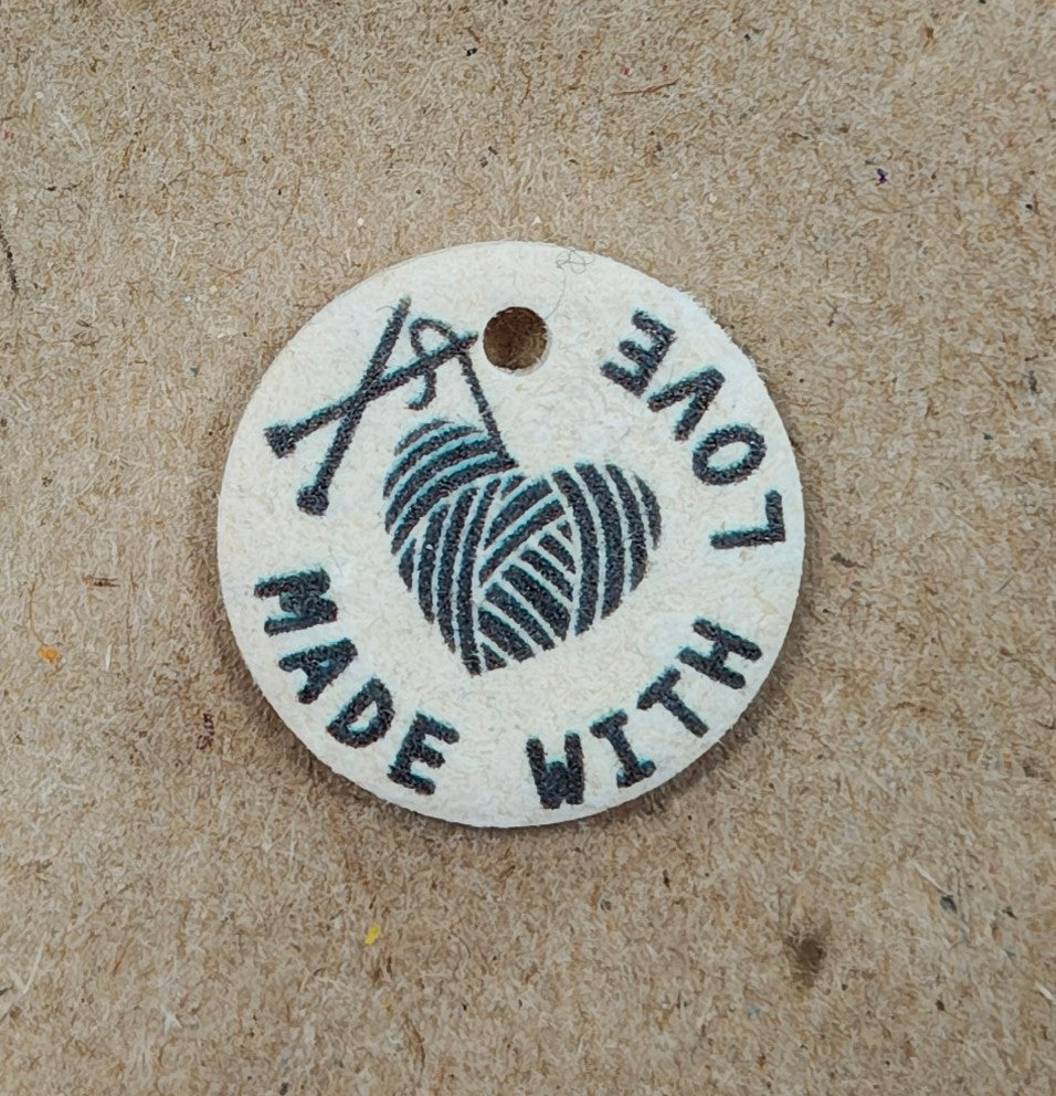 "Made with love"-knapp, 18 mm