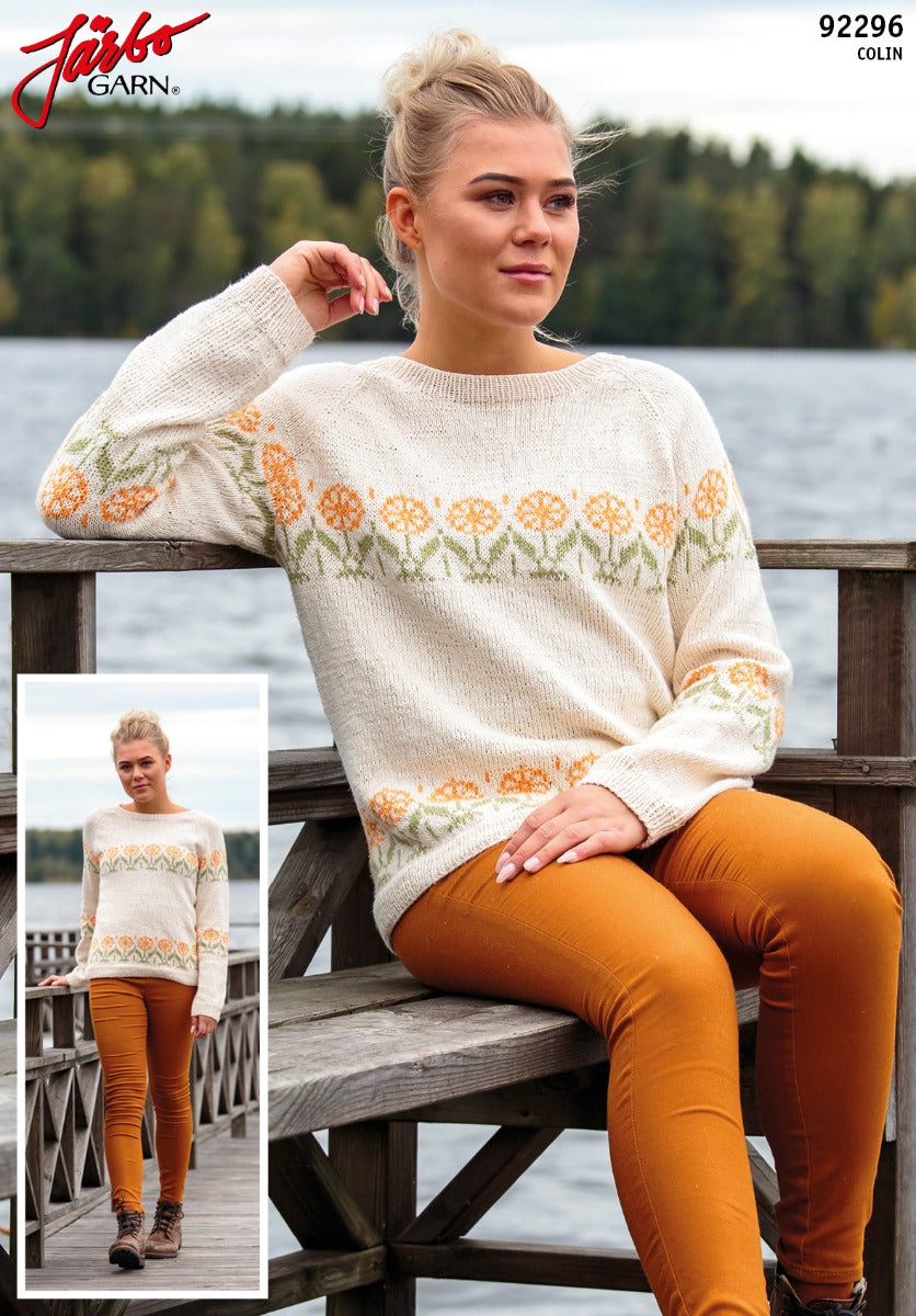 Järbo mönster 92296 Ringblomma - damtröja