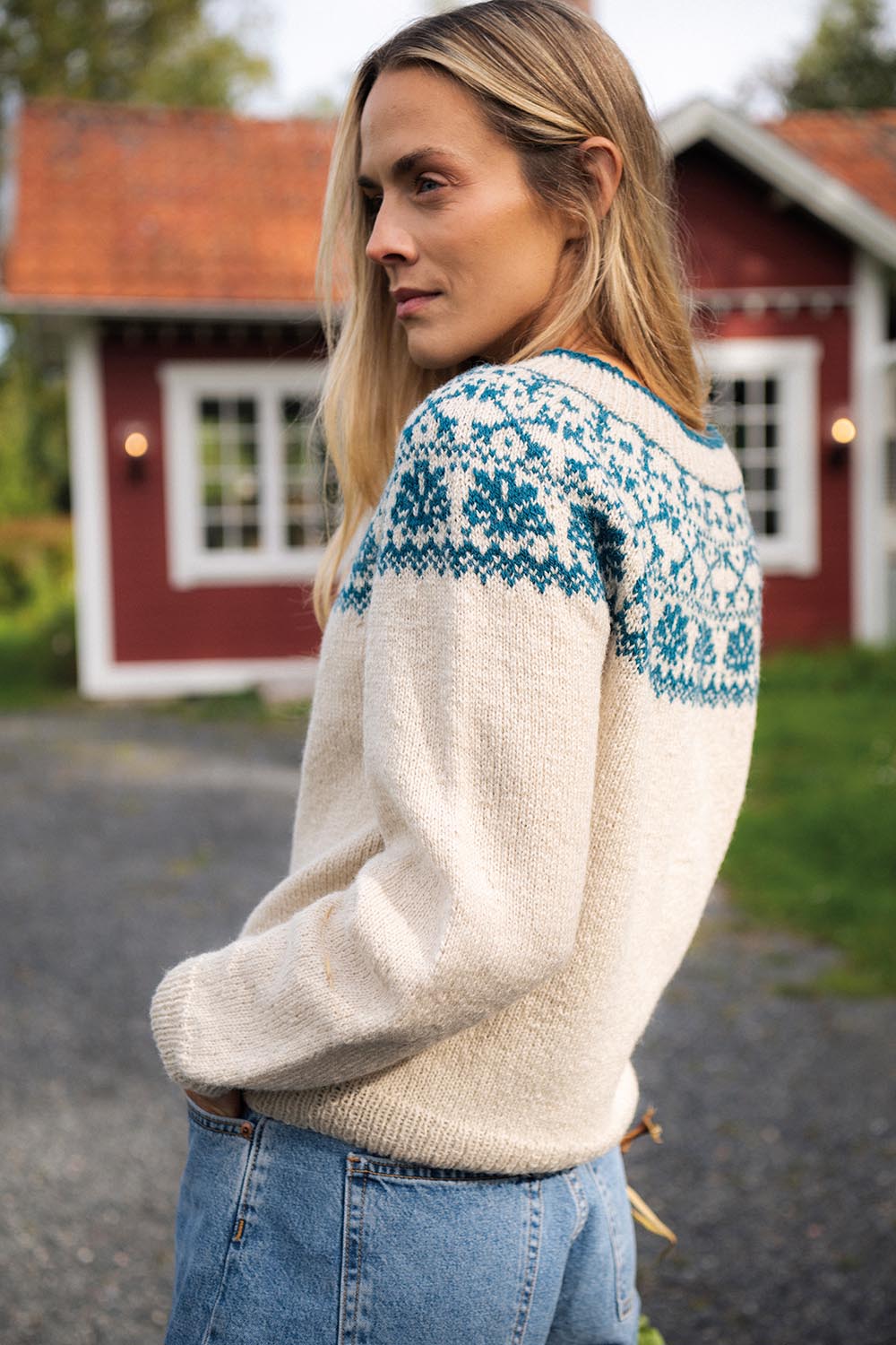 Havsskrift – Mönsterstickad tröja 93131