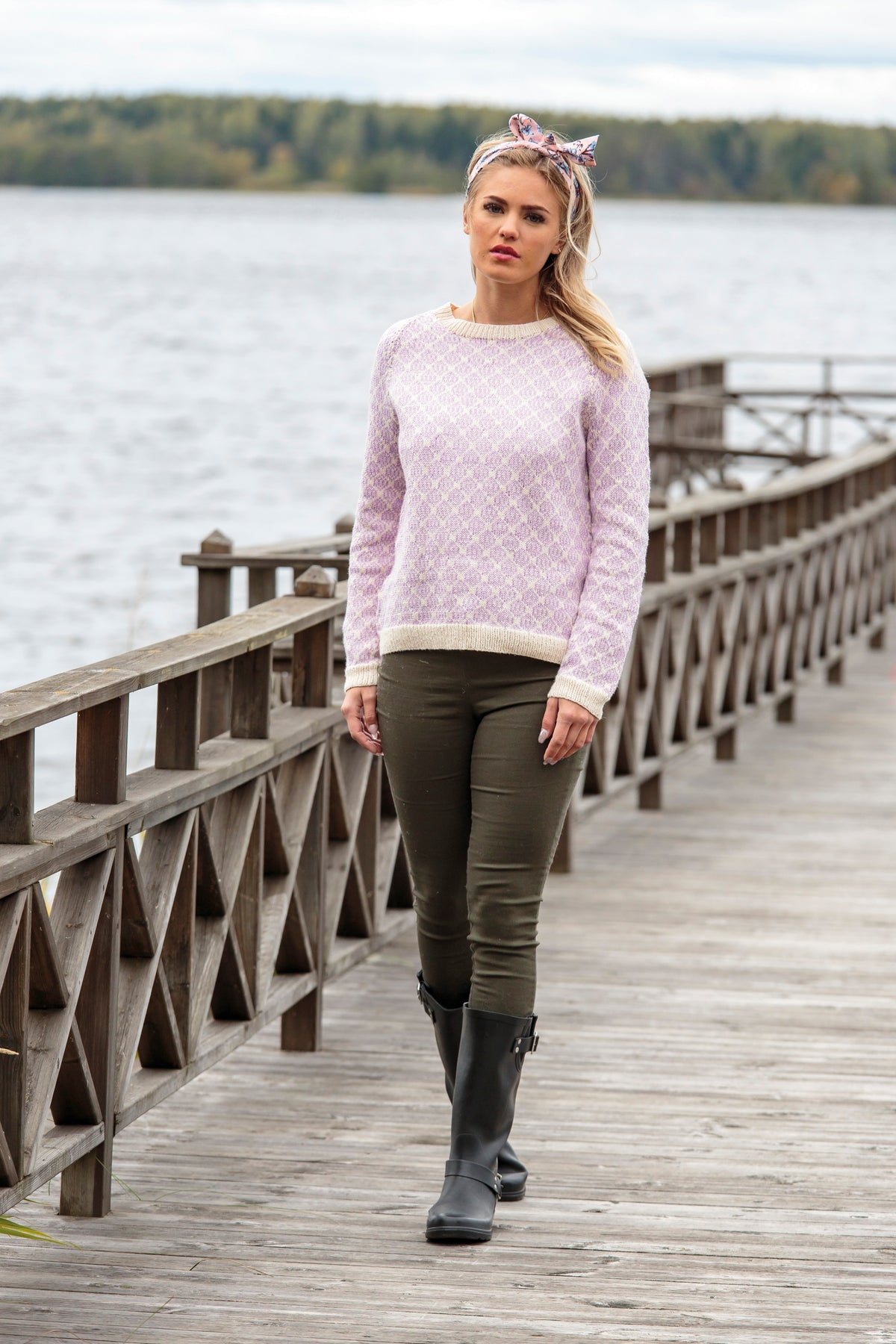 Järbo mönster 92298 Diamant - damtröja med raglan
