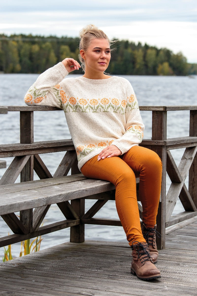 Järbo mönster 92296 Ringblomma - damtröja